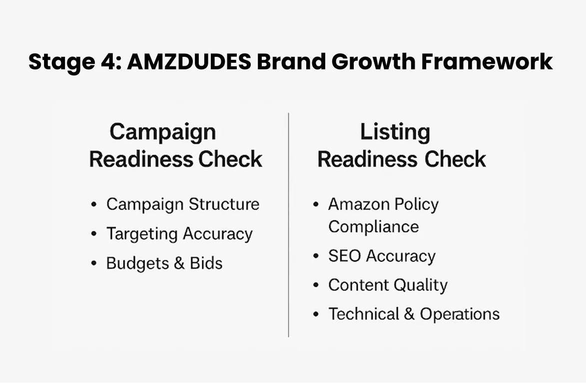 image showing stage 4 of AMZDUDES brand growth framework